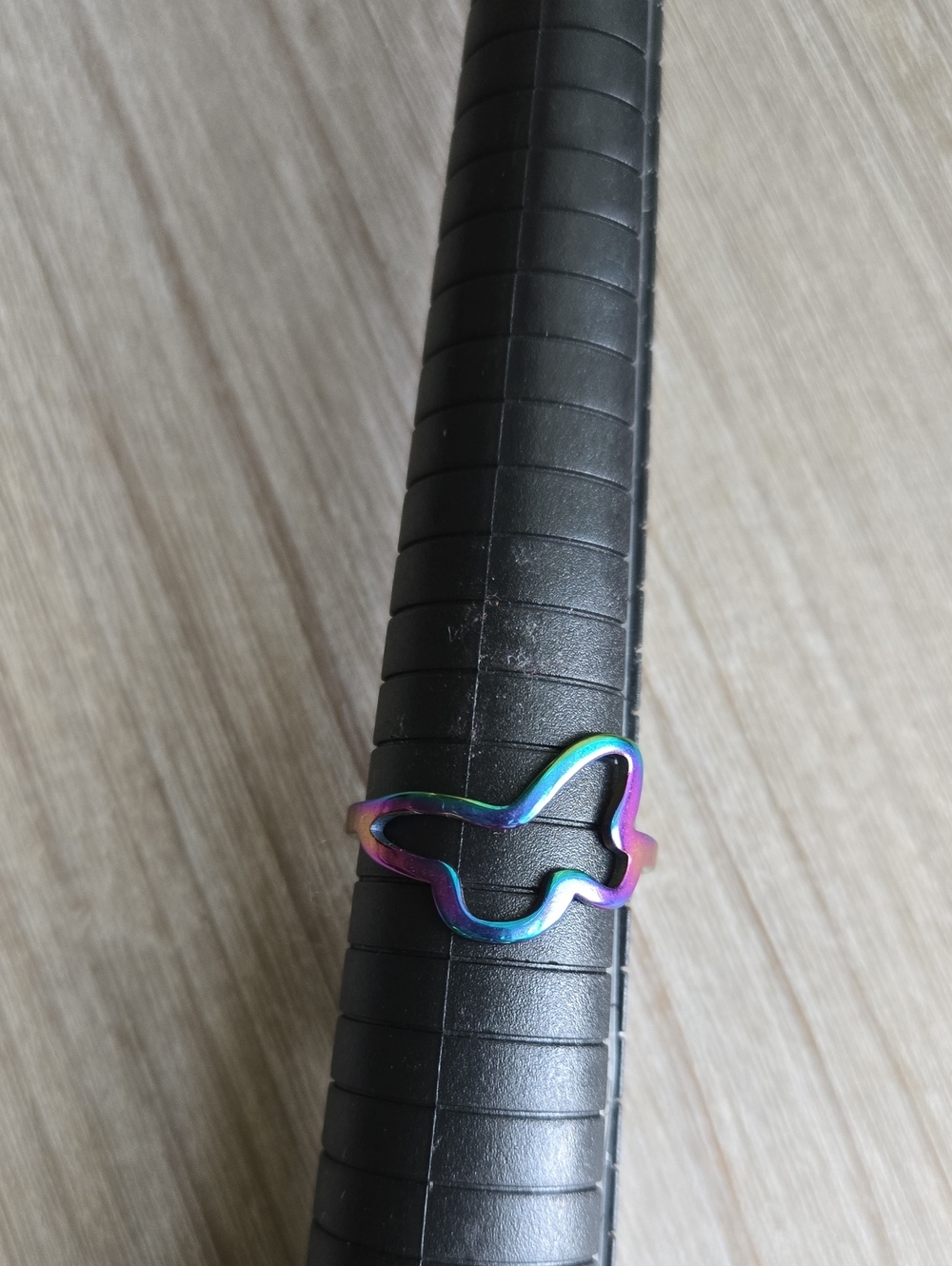 Iridescent Butterfly Outline Ring.Size 10.
